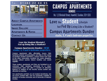 Tablet Screenshot of campusapartments.co.uk